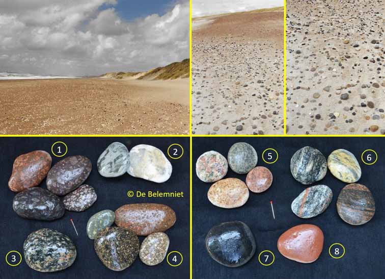 duinenkust Denemarken met zwerfstenen rolstenen