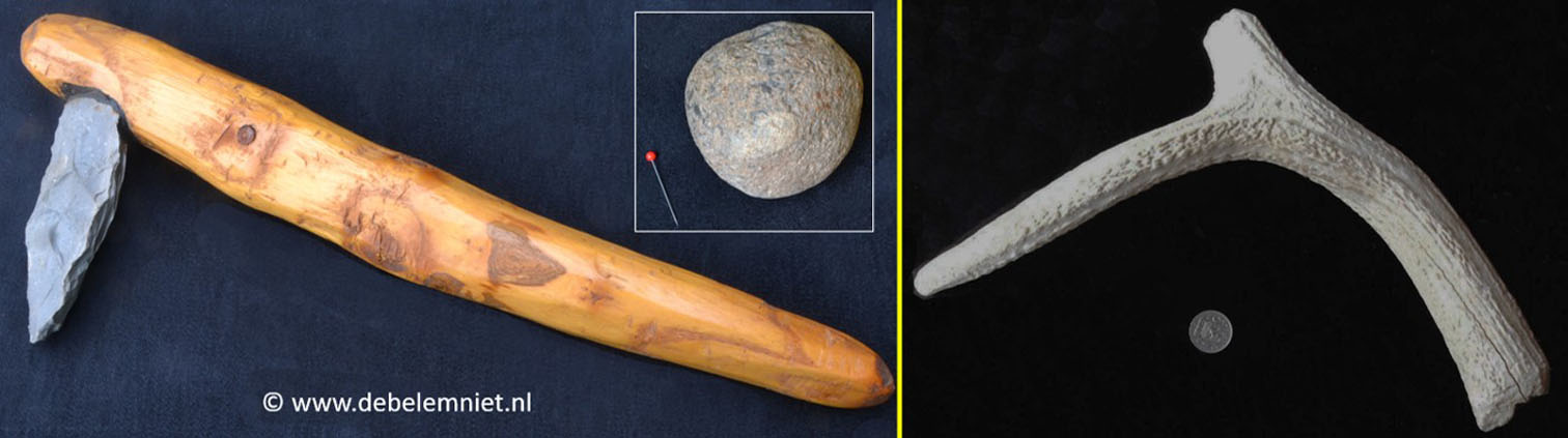 ingesteelde mijnwerkershak prehistorie hertengewei breekwerktuig
