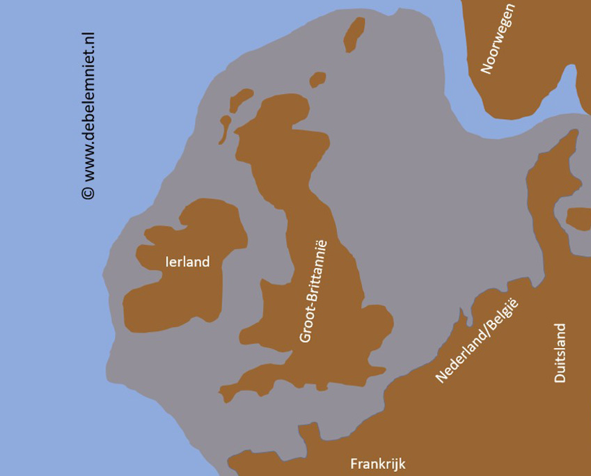 Noordzee Weichselien continentaal plat